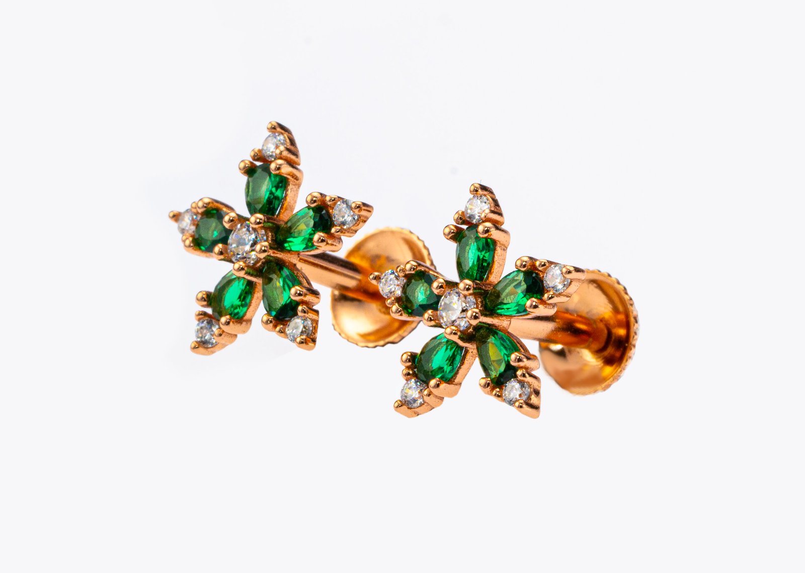 emerald petal luxe studs emerald petal luxe studs