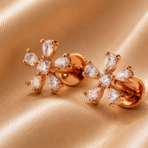 crystal daisy glow studs