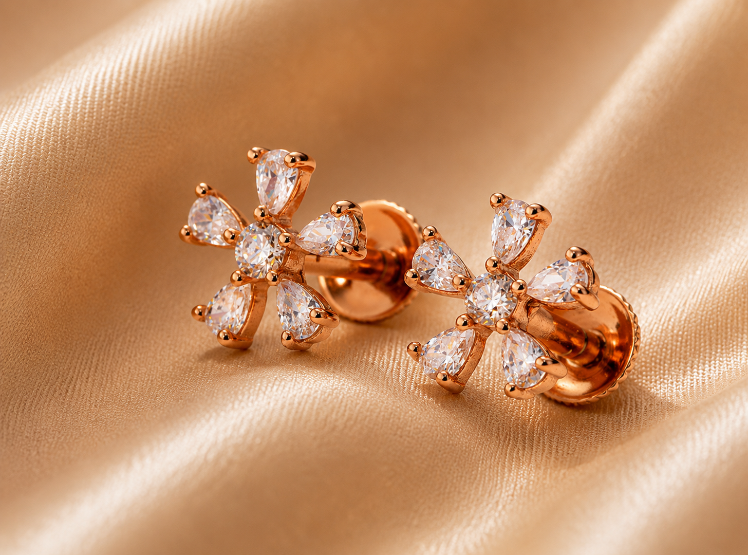 crystal daisy glow studs crystal daisy glow studs