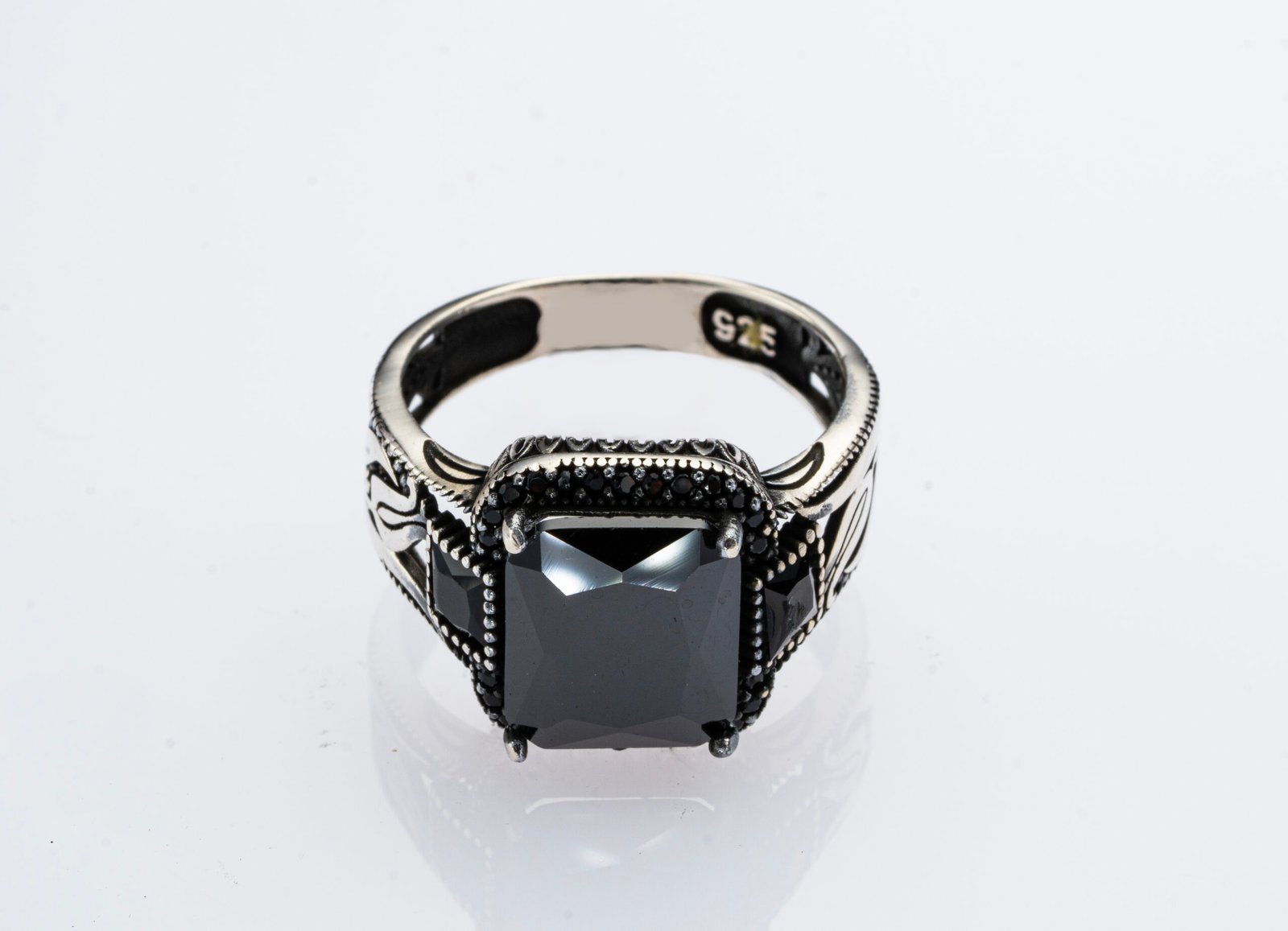 obsidian crown signet ring obsidian crown signet ring
