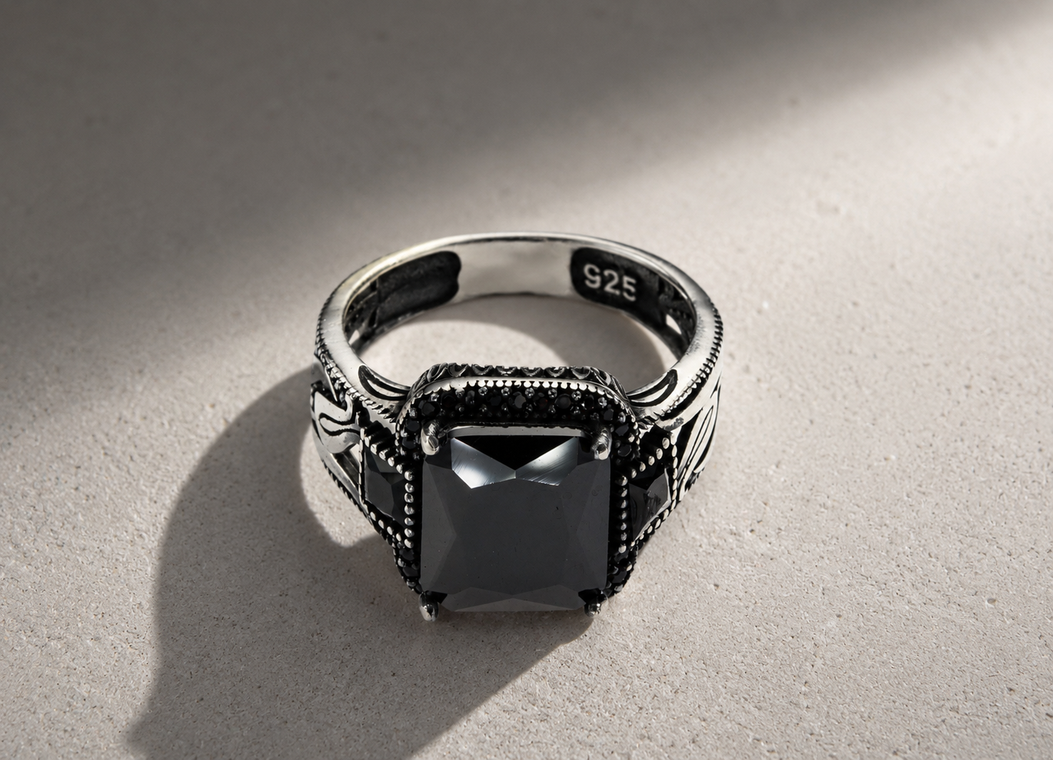 obsidian crown signet ring obsidian crown signet ring